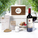 Luxury pamper hamper gift set with personalised red wine, scented candle, bath salts, Green Angel skincare, Butlers chocolates, and golden seashell soap—perfect for Mother's Day, birthdays, or relaxation gifts. Luxury pamper hamper gift set with personalised red wine, scented candle, bath salts, Green Angel skincare, Butlers chocolates, and golden seashell soap—perfect for Mother's Day, birthdays, or relaxation gifts.